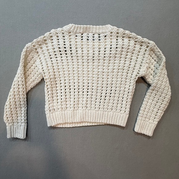 Joie Open Knit Crochet‎ Cream Ivory Boho Chic Layering Pullover Sweater Women M - Picture 10 of 10